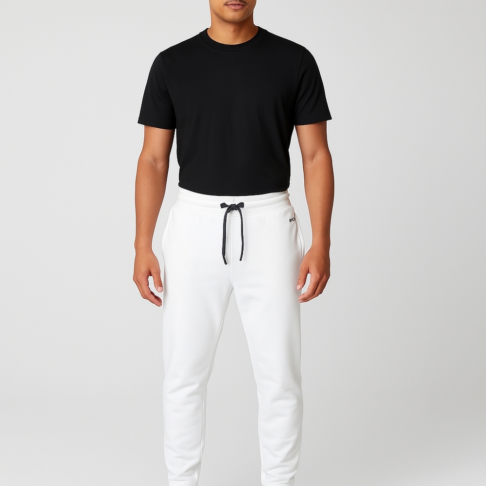 Armani Jeans Sweatpants Mens XXL White Sweats Pants Drawstring Logo